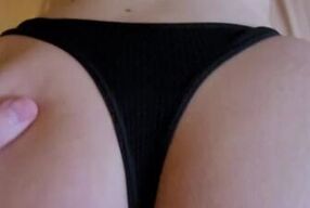 I Fucked Short Hair Brunette From Behind in Black Panties with Big Ass
