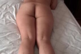 Completely naked stepmother shows off in front of my friends so they can masturbate