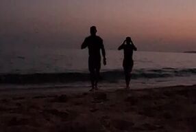 HotSportFit Couple Risky Nude Beach Adventure with Handjob & Mutual Play