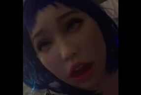 Asian Rubber Doll Blowjob