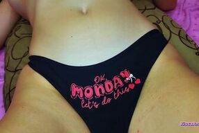 I feel the smell of wet pussy .. I want to rub it on her panties