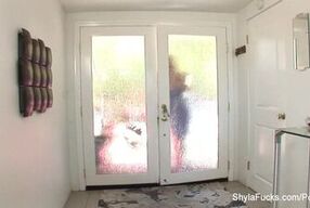 Busty real estate agent Shyla takes black cock