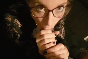 Secretary first quick blowjob