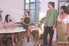 Ersties TV - Sex Academy - Can One Lucky Guy Pleasure All His Instructors & Pass The Final Exam?