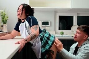 Sucking The Maid's Ass While His Bosses Are On Vacation