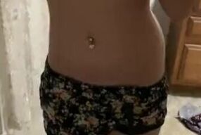 Sexy Tight Teen Poses In Mirror