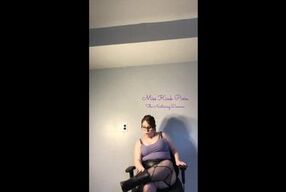 Tiny, Chubby Fishnets and Glasses Goddess Boot Worship
