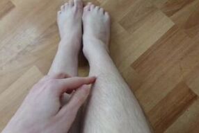 Hairy legs fetish: worship your wife and sperm of her lover on hairy legs