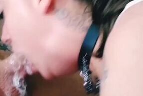 Super sloppy mouth fuck tease