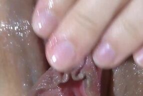 Close Up fingering and rubs clit part 2 - POV Pussy fuck cucumber & Cum onto pussy